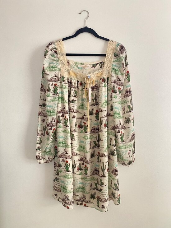 Simply Southern Dresses & Skirts - NWT Southwestern Print Boho Midi Dress Lightweight Square Neckline Size L